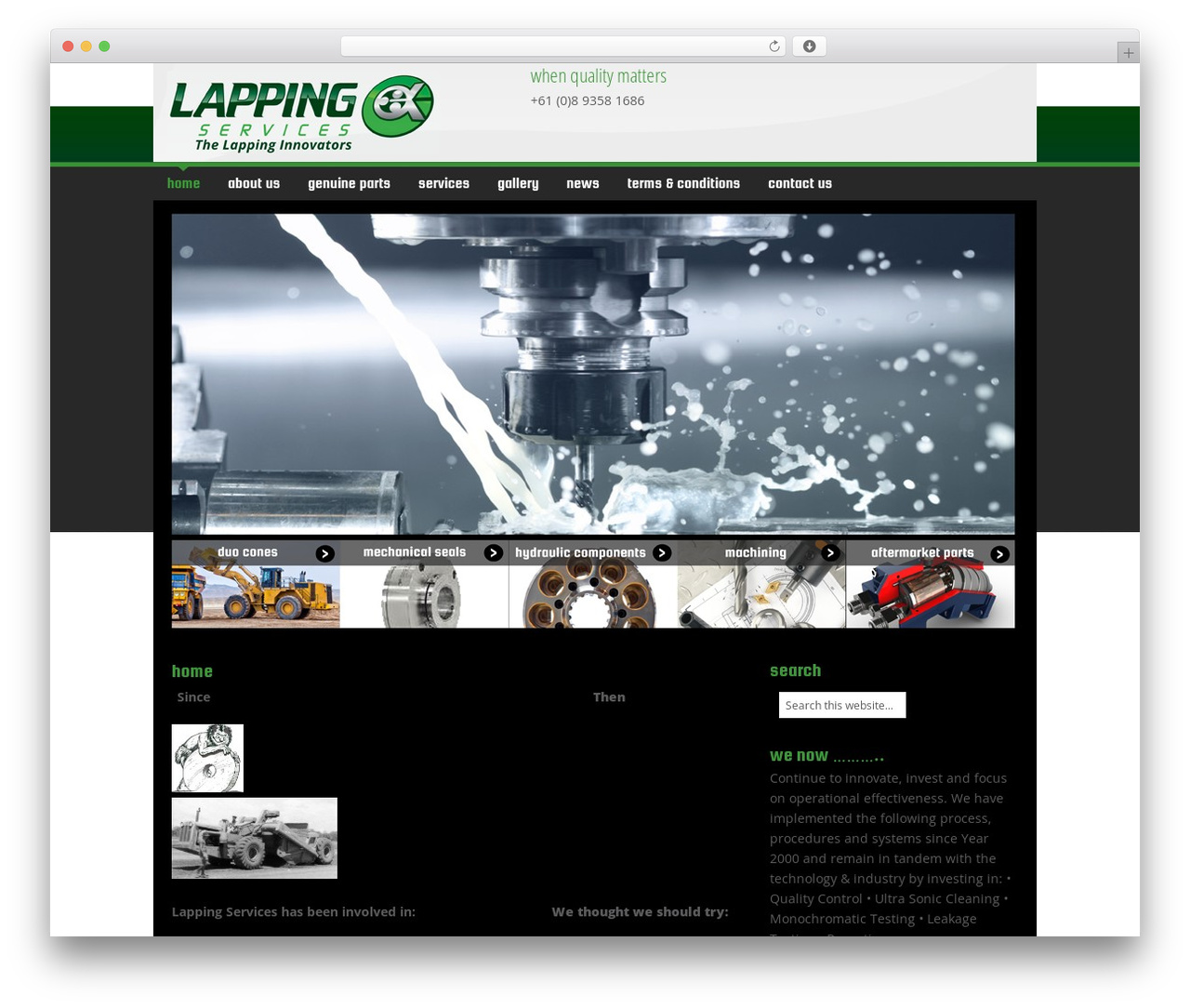 WordPress website theme Catalyst - lappingservices.com.au