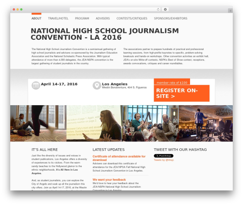 WP theme Event Manager Theme - la.journalismconvention.org