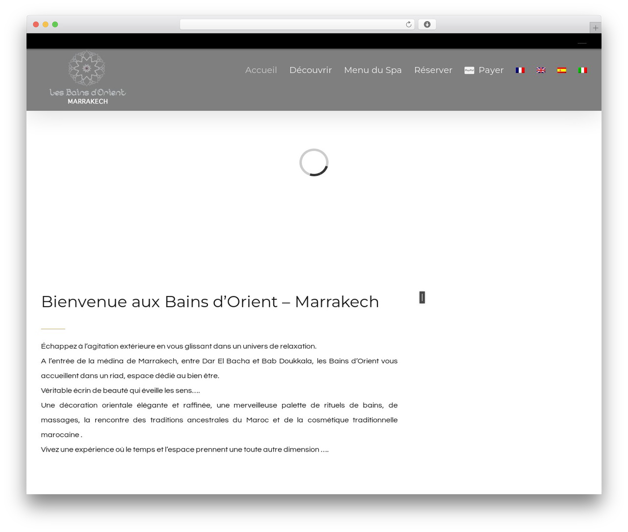 Avada premium WordPress theme - les-bains-dorient.com