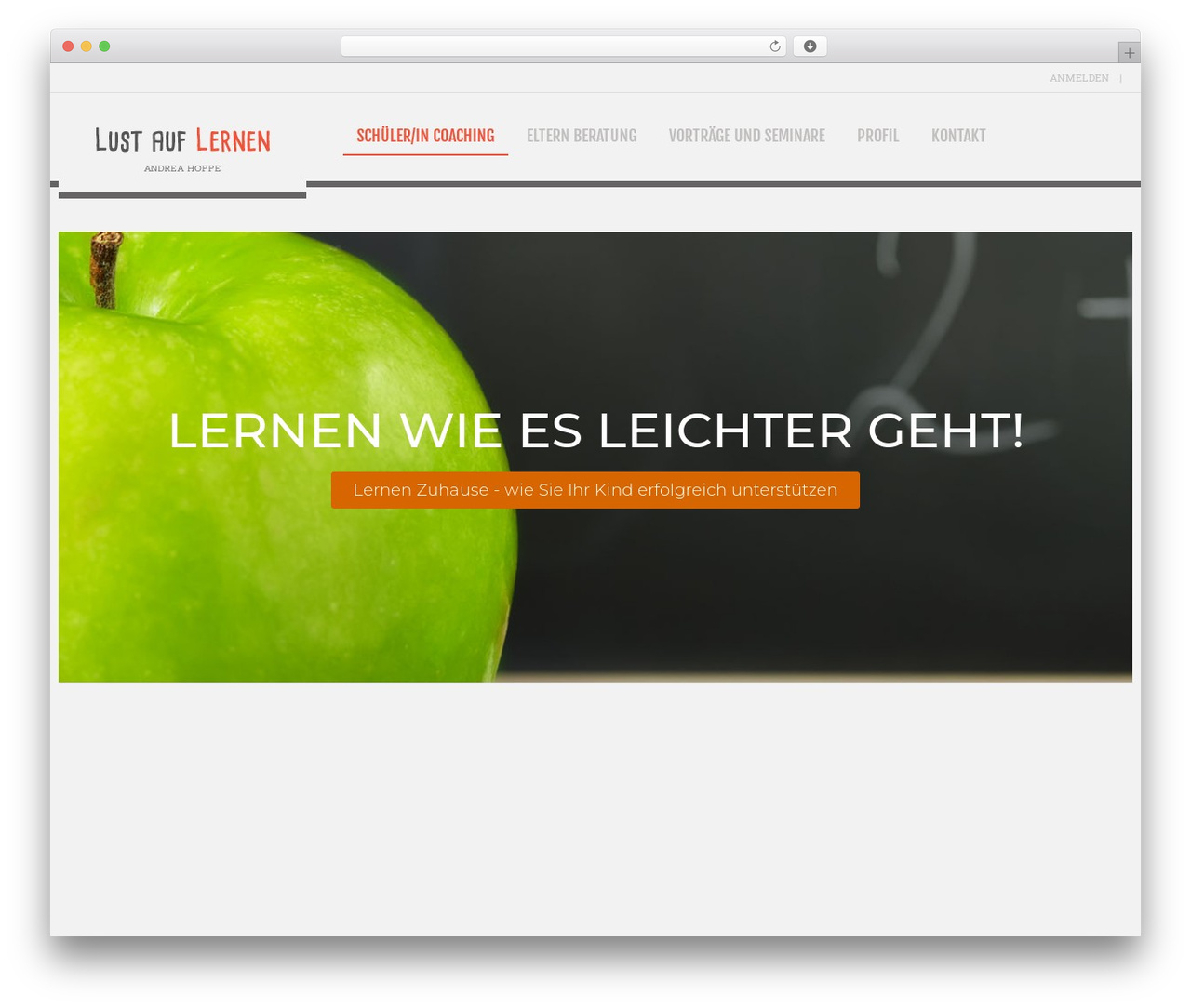 cherry top WordPress theme - lust-auf-lernen.de