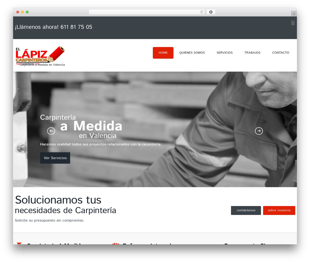 cherry WordPress theme - lapizcarpinteros.com