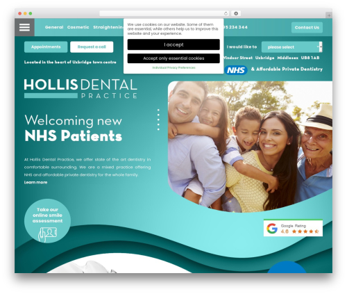 Custom Theme WordPress theme - hollisdental.co.uk