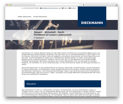 Dieckmann Theme WordPress theme design - kanzlei-dieckmann.de