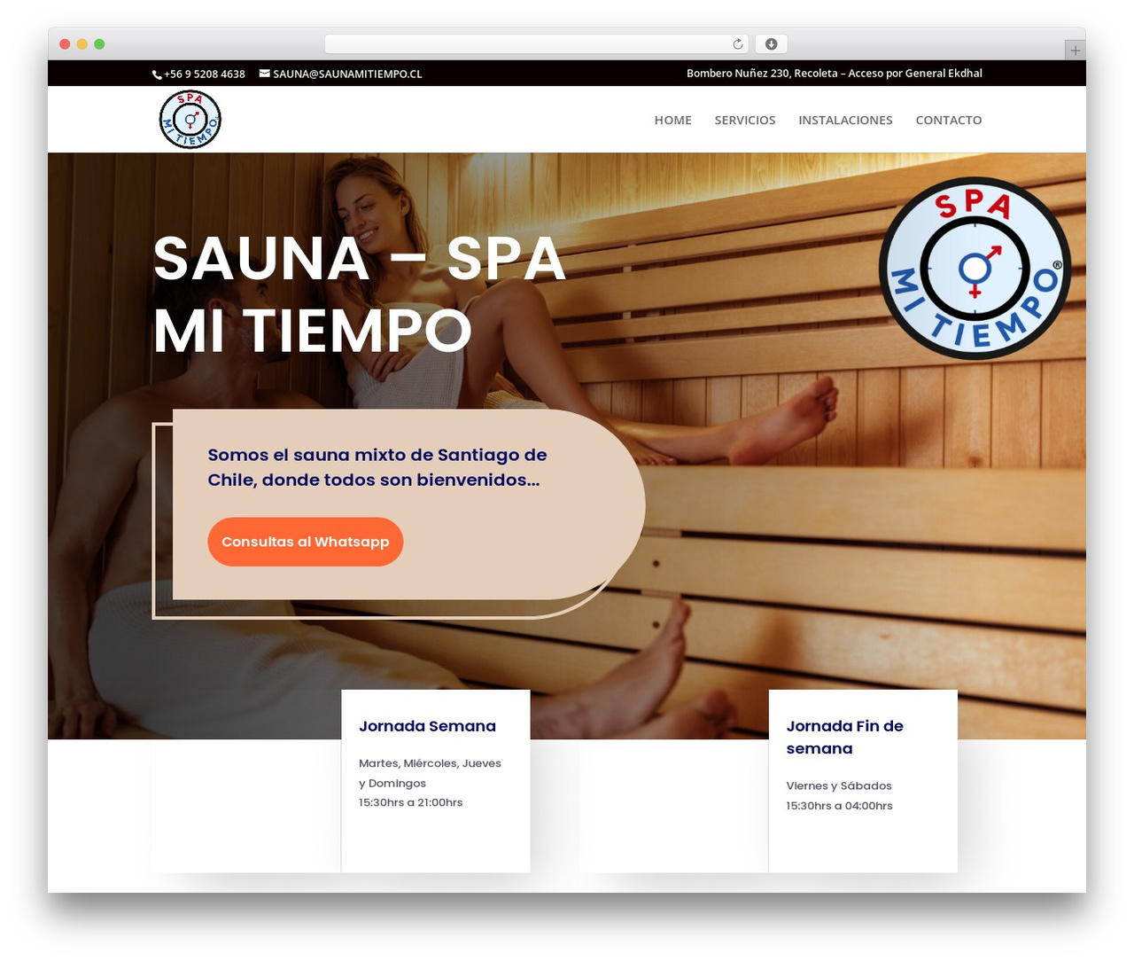 Divi theme WordPress - saunamitiempo.cl