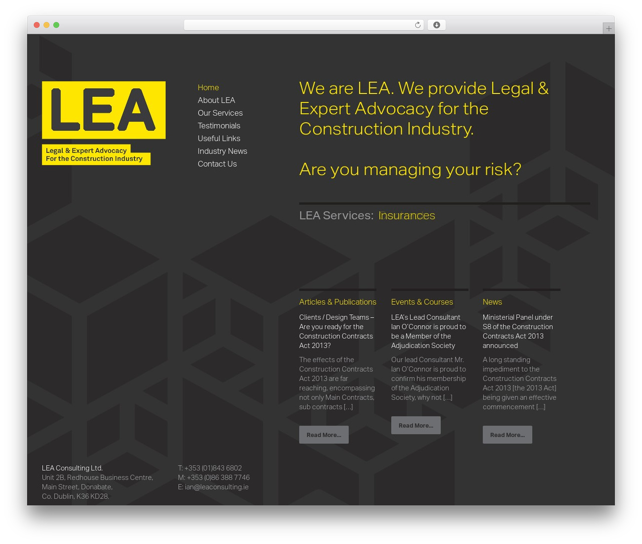 LEA WordPress theme - leaconsulting.ie