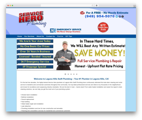 SmallBiz Dynamic WordPress theme - lagunahillsplumber.org