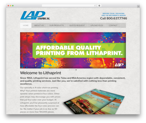 WordPress theme Skeleton - lithaprint.com
