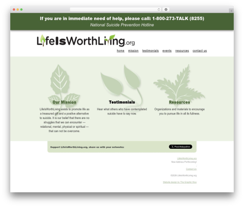 WordPress theme The HTML5 Reset Theme - lifeisworthliving.org