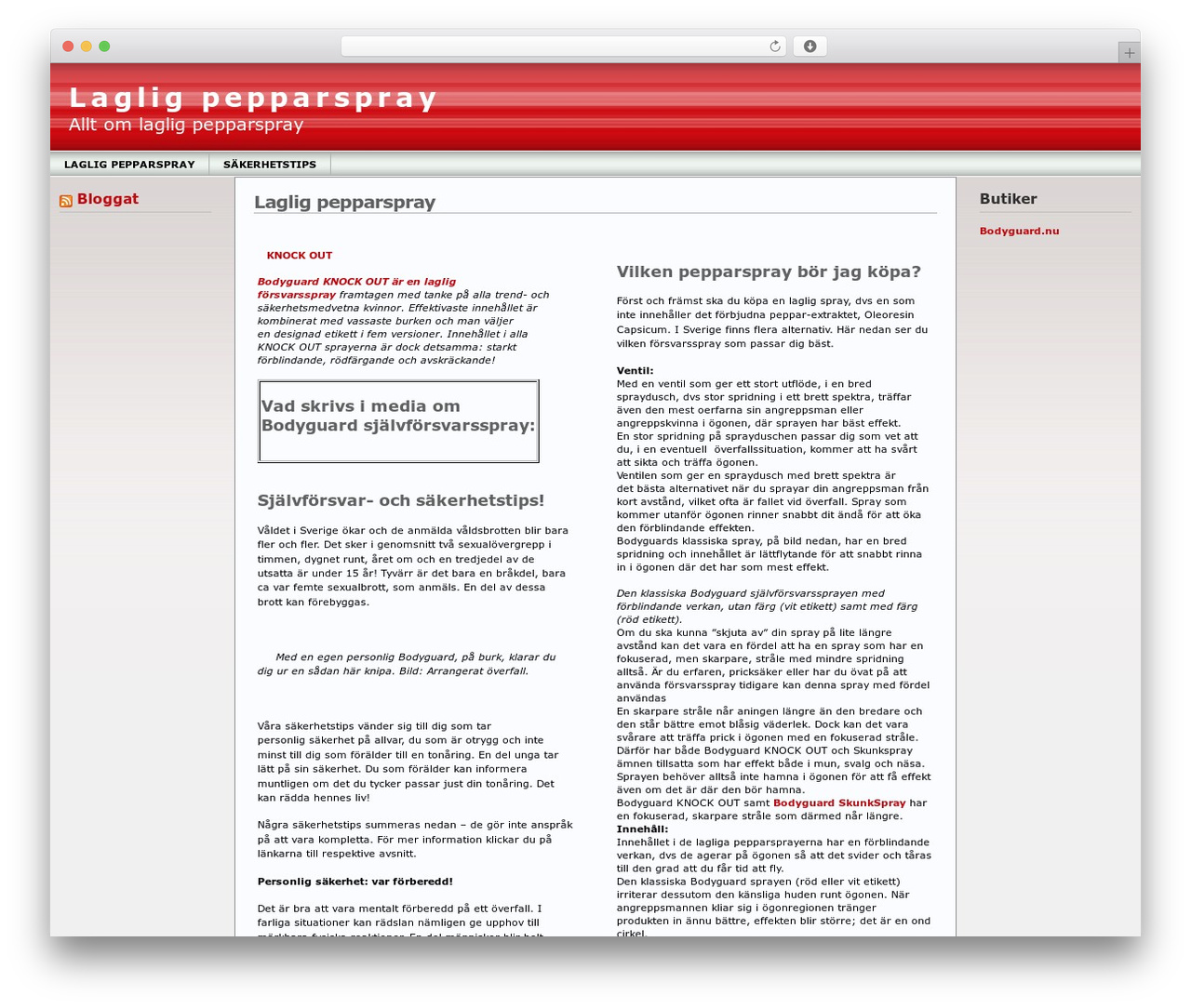 Andreas09 theme WordPress - lagligpepparspray.se