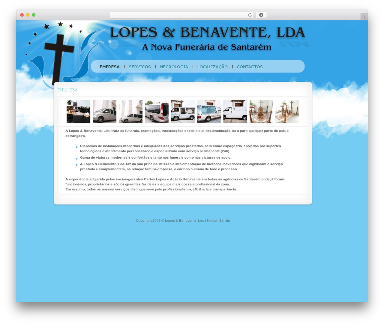 Cloudy Blue Sky WP theme - lopesebenavente.com
