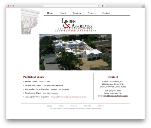 Custom Website WordPress page theme - lindenconstruction.com