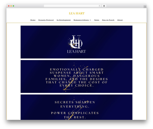 Divi WordPress theme - leahartauthor.com