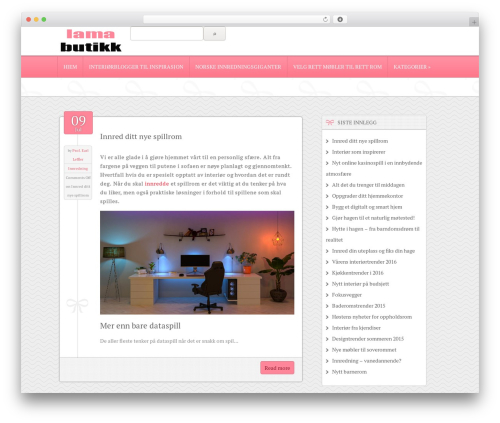 Frau theme WordPress - lamabutikk.com