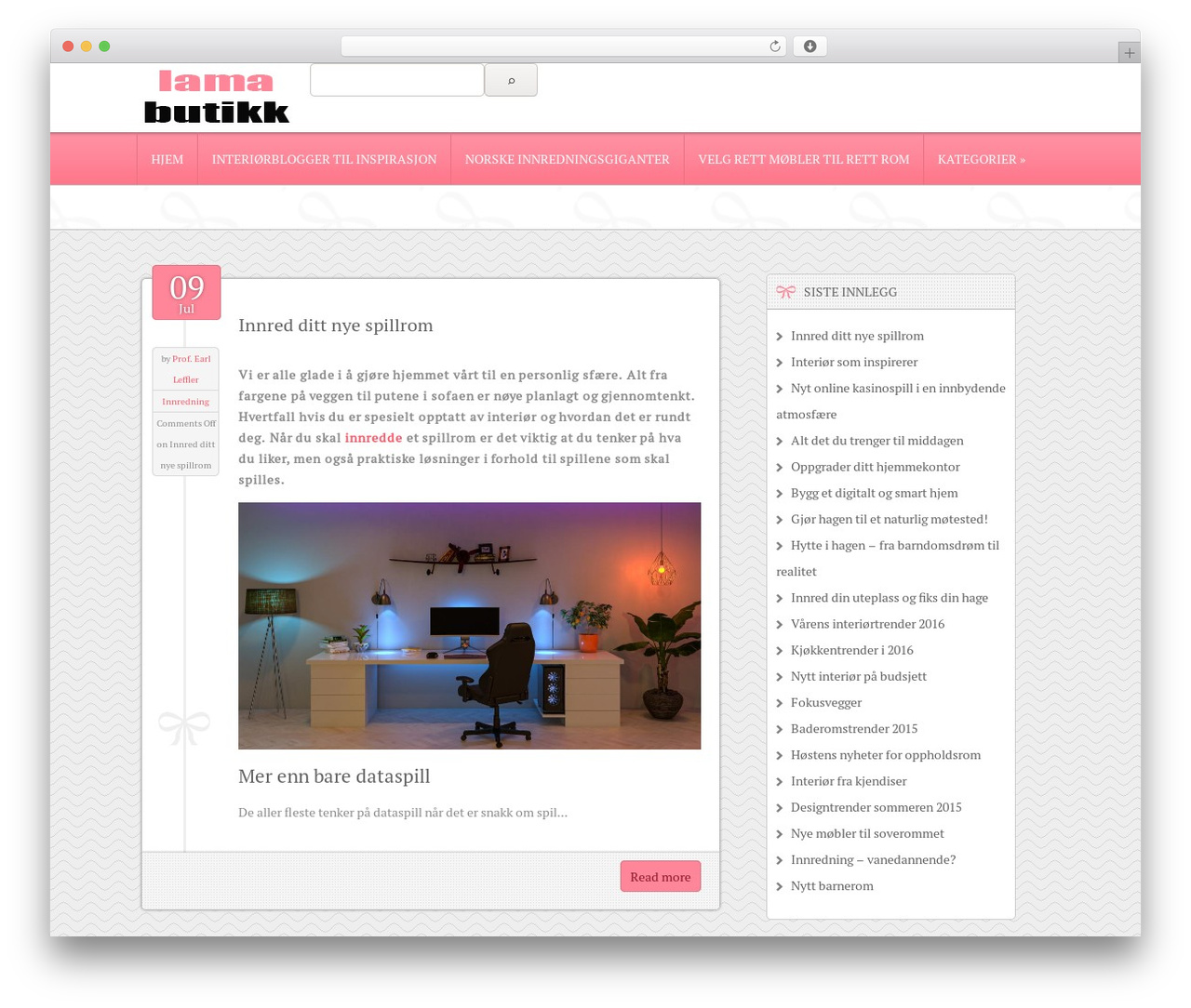 Frau theme WordPress - lamabutikk.com Frau theme WordPress - lamabutikk.com