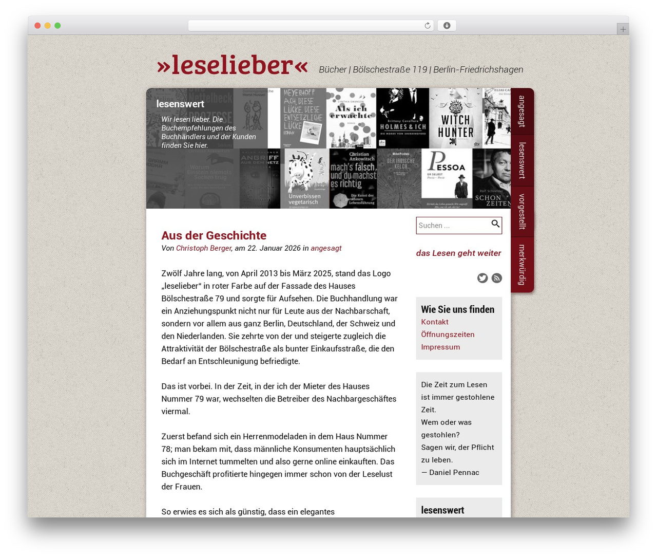 LeseLeber WordPress theme - leselieber.de LeseLeber WordPress theme - leselieber.de