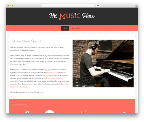 Prefer best WordPress theme - hismusicplace.com