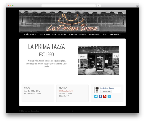 Responsive free WP theme - laprimatazza.com