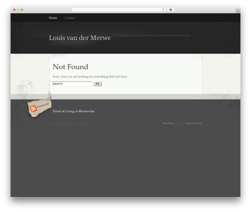 Theme WordPress Elegant Grunge - louisvdmerwe.com