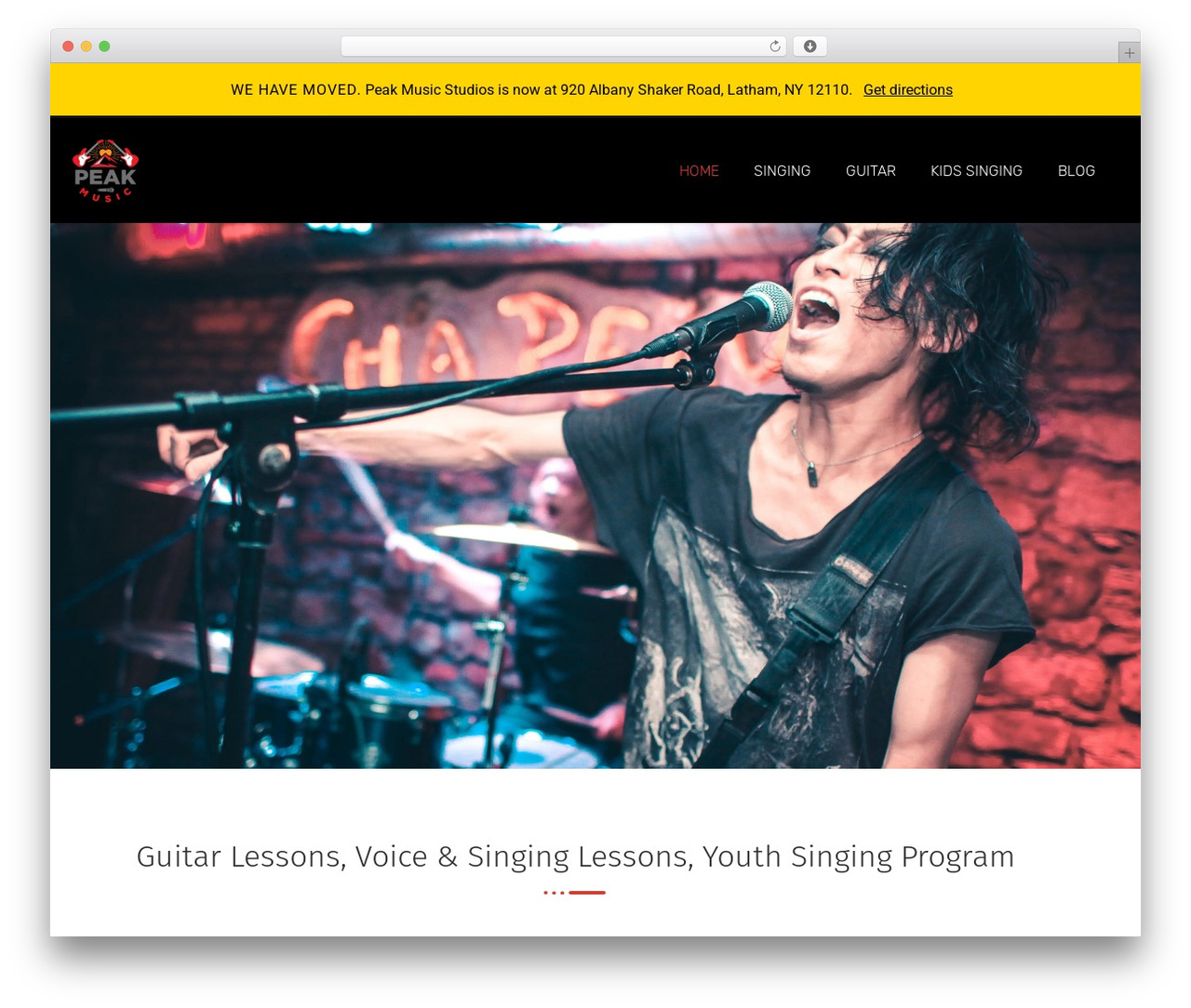 WordPress website theme Hello Elementor - peakmusicstudios.com