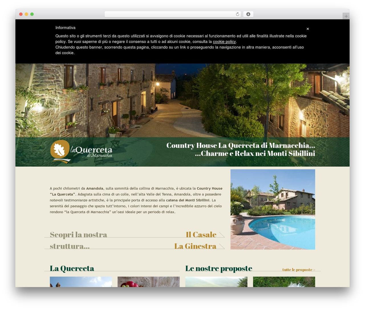 WordPress website theme La Querceta - laquercetadimarnacchia.it