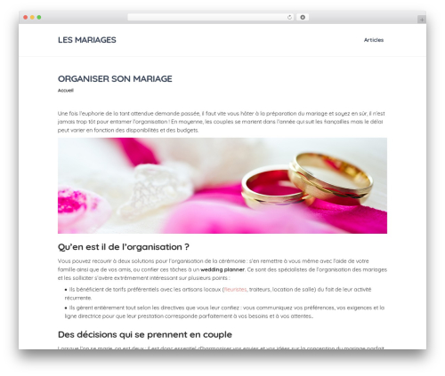WordPress website theme Toutatis - les-mariages.fr