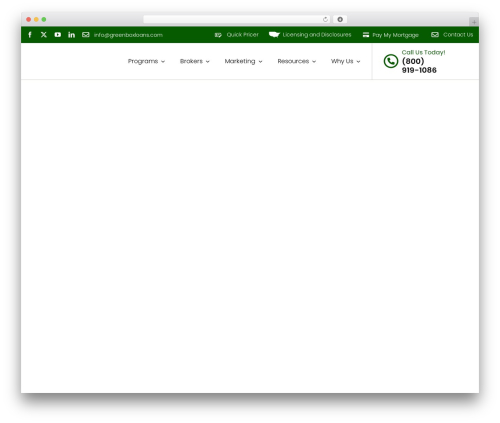 Avada theme WordPress - greenboxloans.com