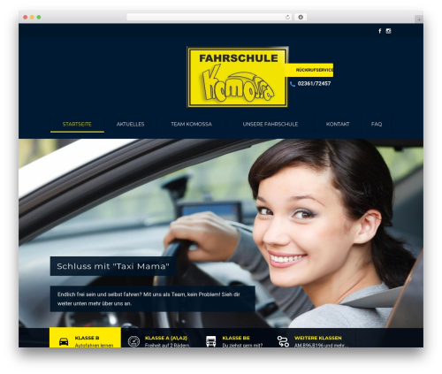 DrivingSchool WordPress theme - fahrschule-komossa.com
