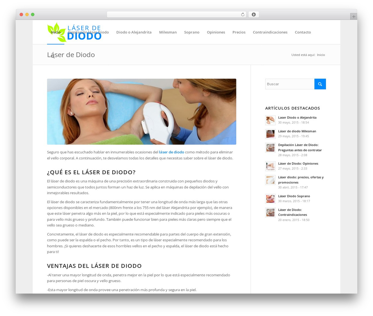 Enfold WordPress theme - laserdediodo.com