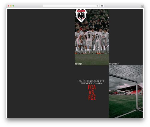 FC Aarau Theme theme WordPress - fcaarau.ch