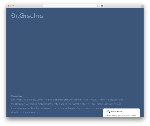 Valpix cookie info WordPress plugin - arztpraxis-fiesch.ch