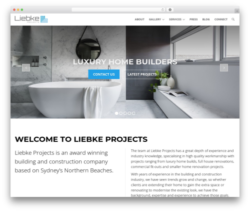 HND WordPress page theme - liebkeprojects.com.au