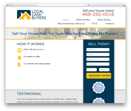 LCB theme WordPress - localcashbuyers.com