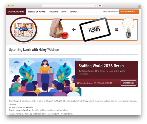 Hmg wptools WordPress plugin - lunchwithhaley.com