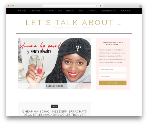 Marilyn top WordPress theme - letstalkabout.fr