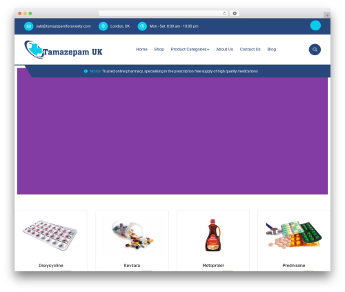 Medixi WordPress page theme - temazepamforanxiety.com