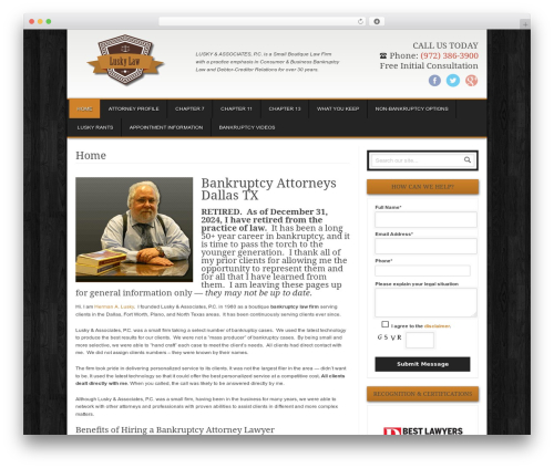 Modernize theme WordPress - luskybankruptcy.com