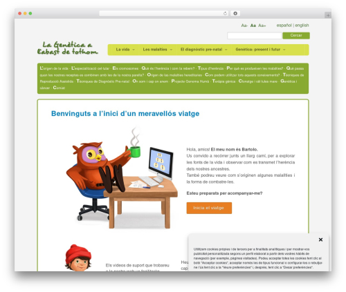 Peekaboo WordPress theme - lagenetica.info/ca