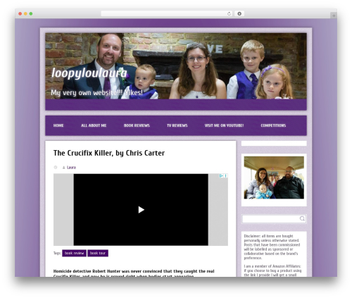 Purple Modena WordPress theme design - loopyloulaura.com