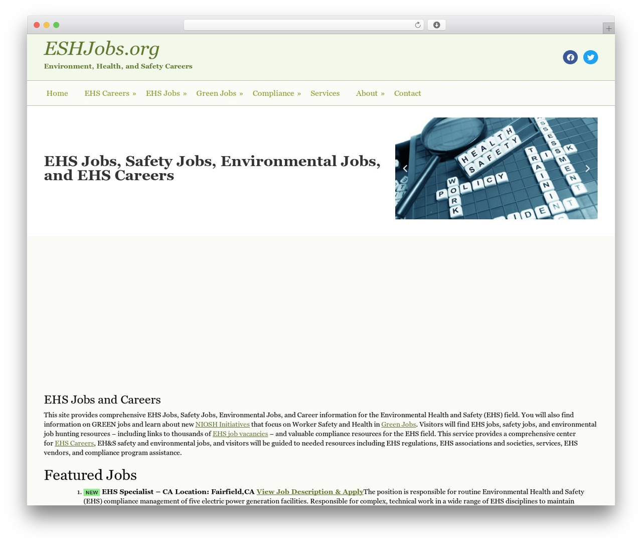 Theme WordPress Bootstrap Basic - ehsjobs.org