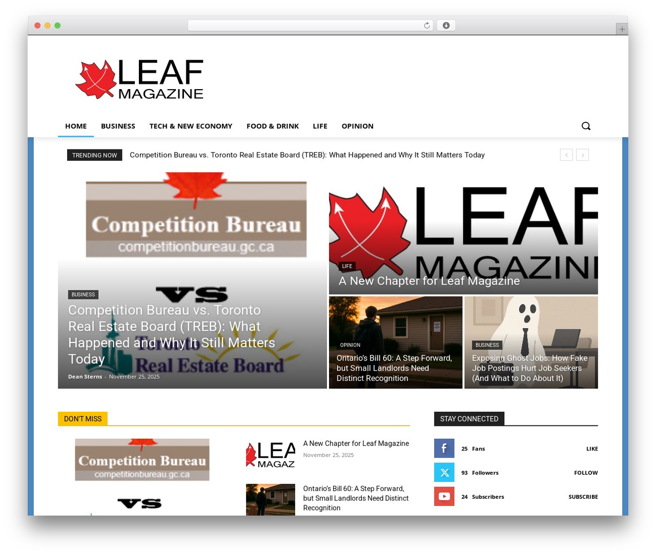 Theme WordPress Newspaper - leafmagazine.ca