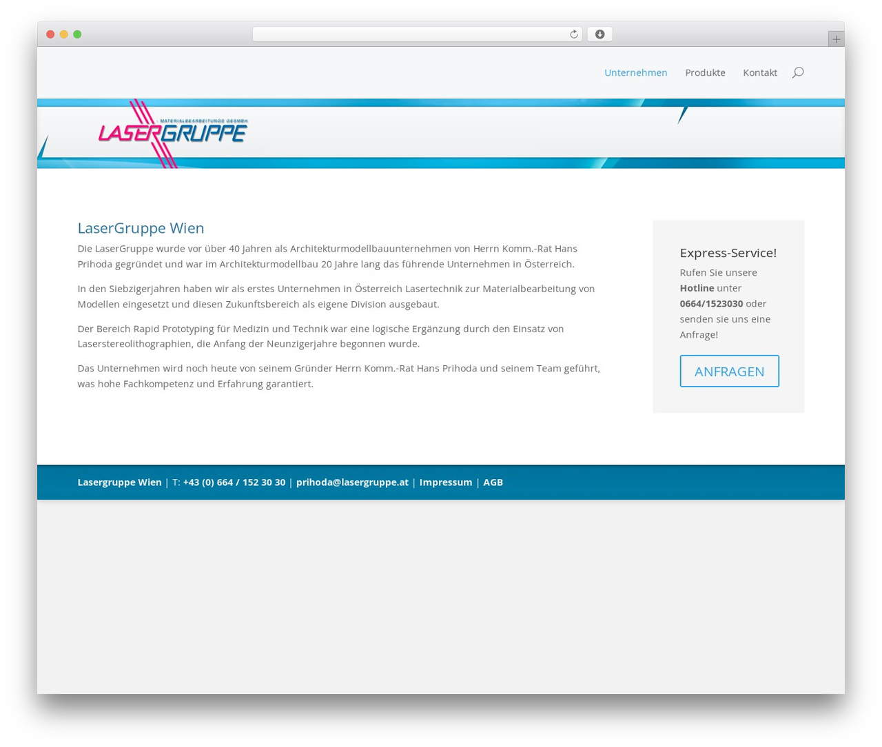 Theme WordPress Divi - lasergruppe.at
