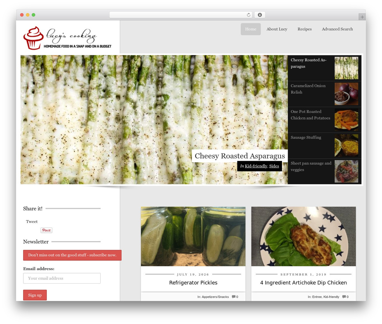 WordPress theme CookingPress - lucyscooking.com WordPress theme CookingPress - lucyscooking.com