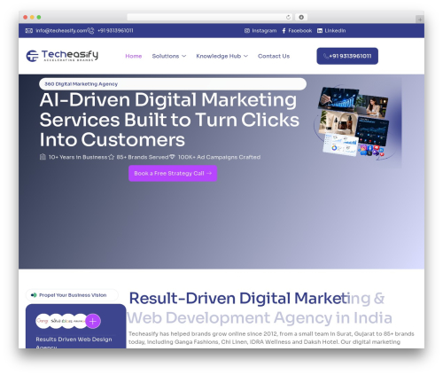 WordPress theme Codeio - techeasify.com