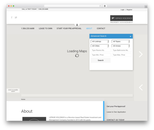 WordPress website theme Wp Estate - lepageholdings.com