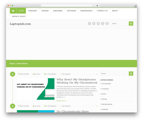 Circle LITE WordPress theme - laptopish.com