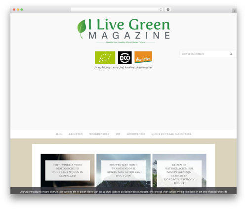 Divine Theme WordPress theme - livegreenmagazine.nl