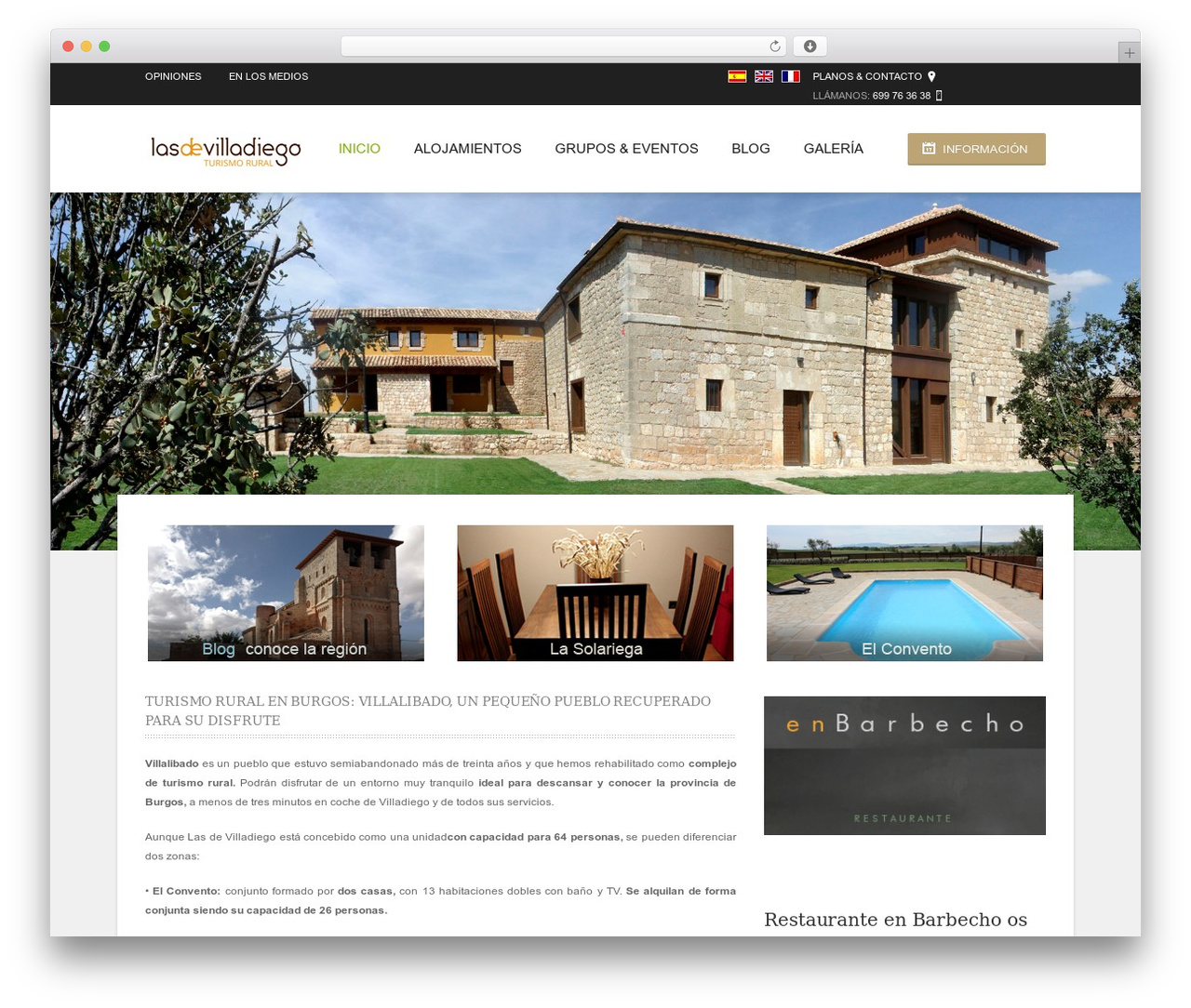 Hotec WordPress theme - lasdevilladiego.com