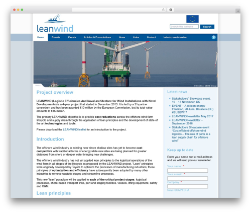 LEANWIND WordPress theme - leanwind.eu