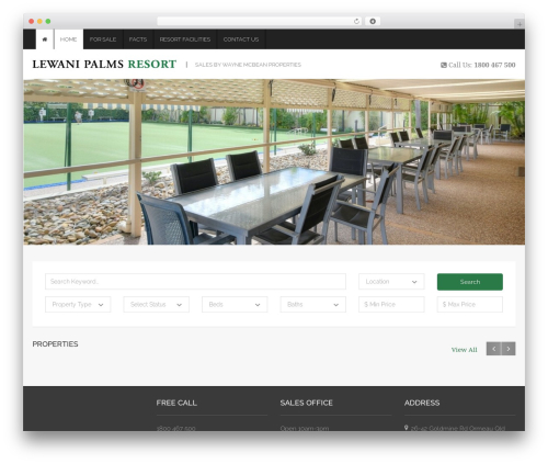 RealTo WordPress theme - lewanipalms.com.au