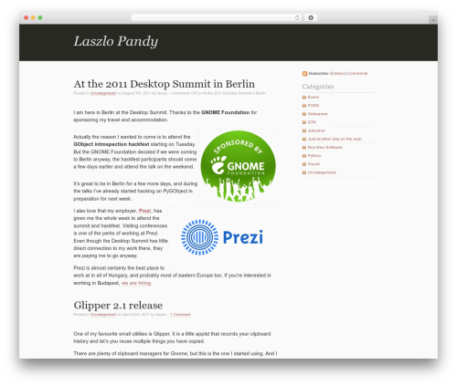 simpleX WordPress theme - laszlopandy.com